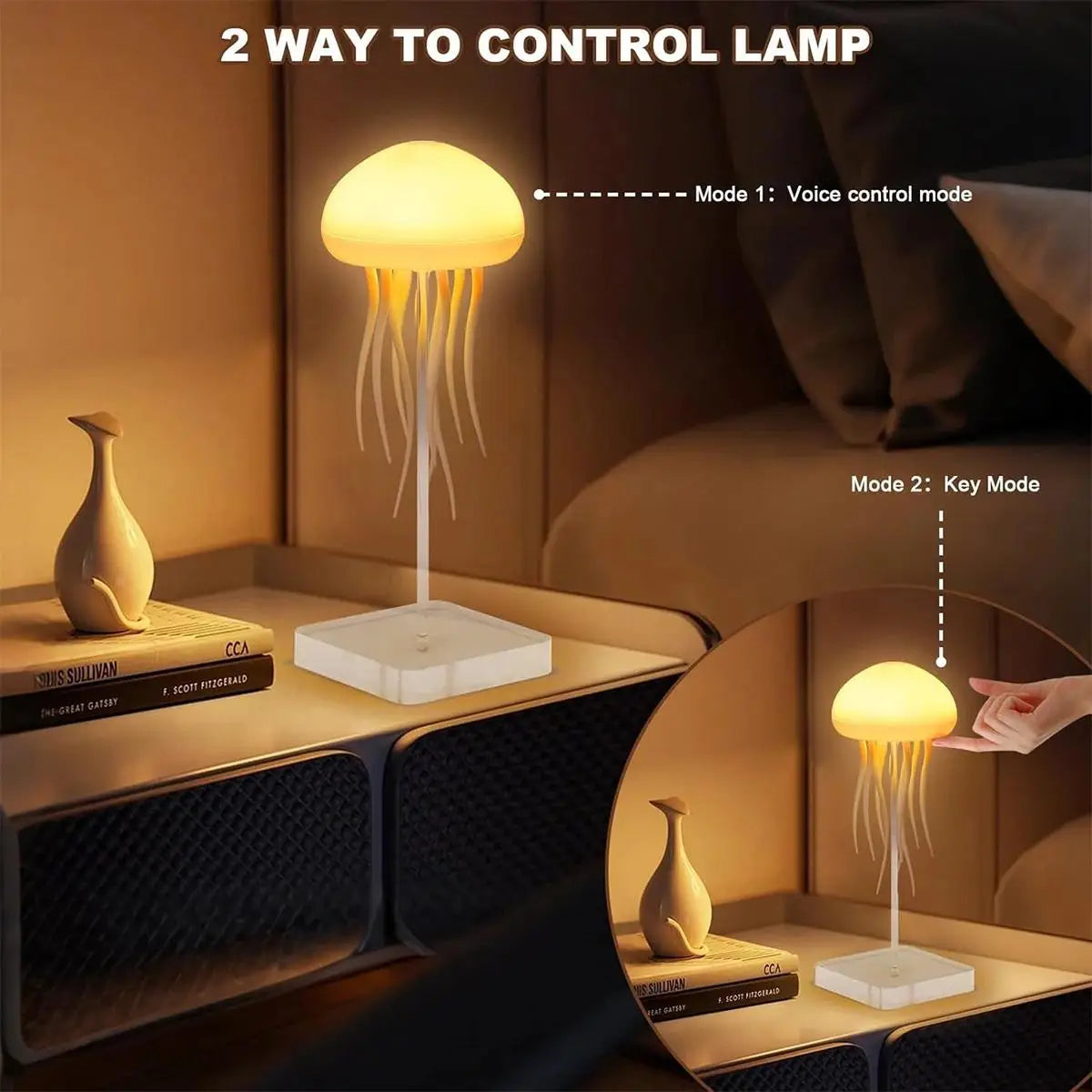 Rotating Voice Controlled Jellyfish Ambient Light
