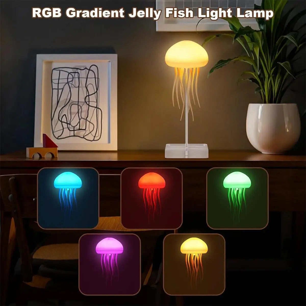 Rotating Voice Controlled Jellyfish Ambient Light
